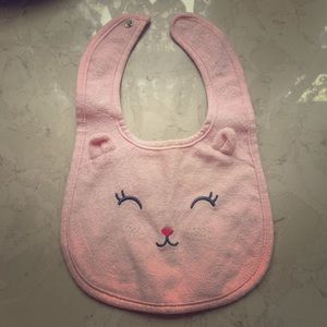Bib by Carter’s Baby Girl Pink Cat face